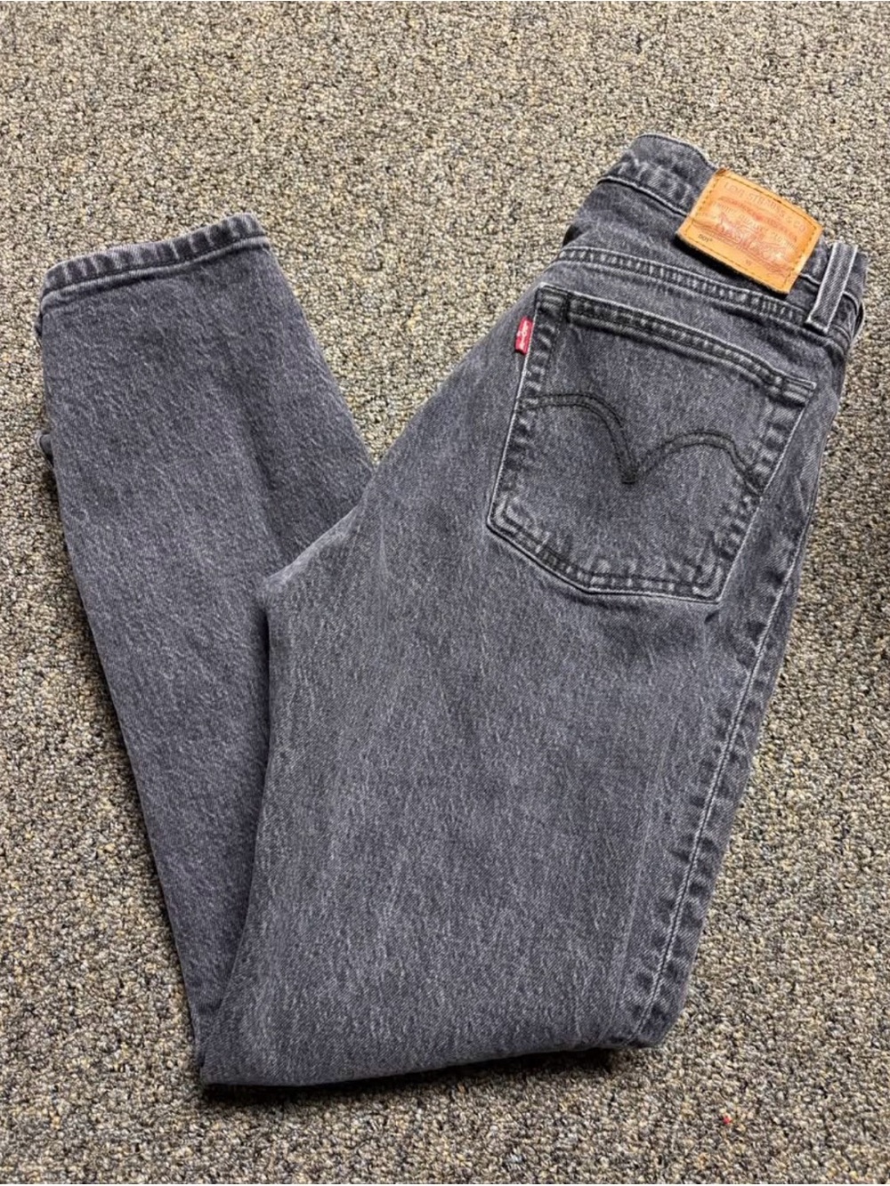 Levi's Black Wash 501 Straight Jeans